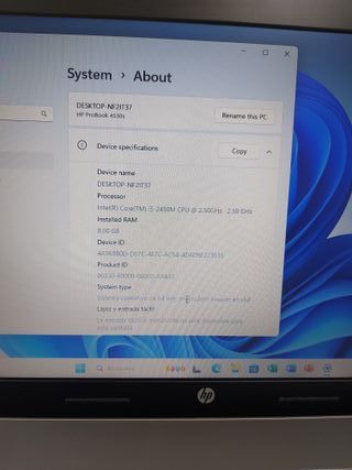 Portátil HP ProBook 4530s i5.Windows 11pro. 