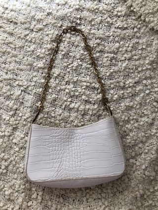 Bolso blanco efecto piel cocodrilo