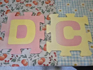 Alfombra suelo Puzzle Infantil Letras