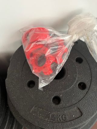 Juego de pesas y mancuernas