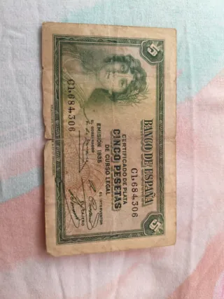 Billete 5 Pesetas Banco de España 1935