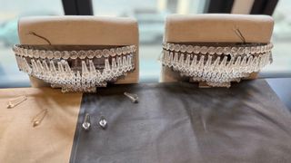 Lámpara de lagrimás de cristal y apliques