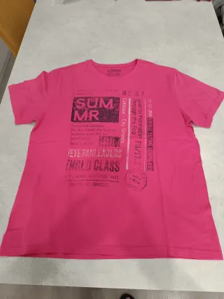 Camiseta LOSAN rosa estampada