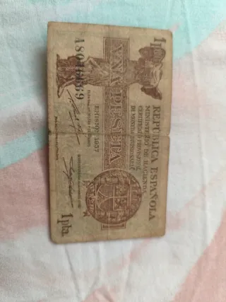 Billete 1 Peseta República Española 1937