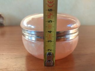 Portagioie vintage in alabastro dipinto