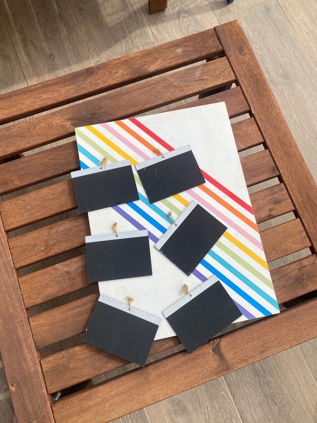 adorno para colgar con pizarras 