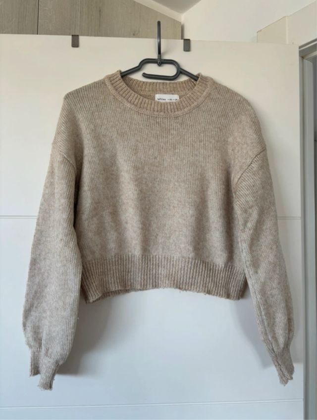Jersey beige de punto