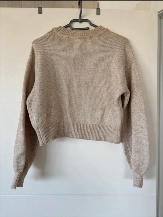 Jersey beige de punto