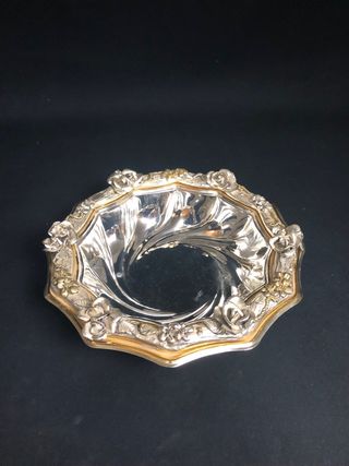 Bandeja Centro Floral Metal Dorado y Plateado