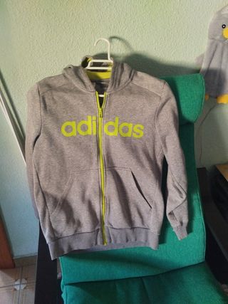 Chaqueta Adidas niño gris y amarillo