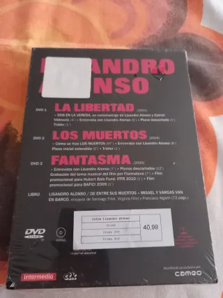 (Nuevo) 3 DVD + Libro LISANDRO ALONSO. 100