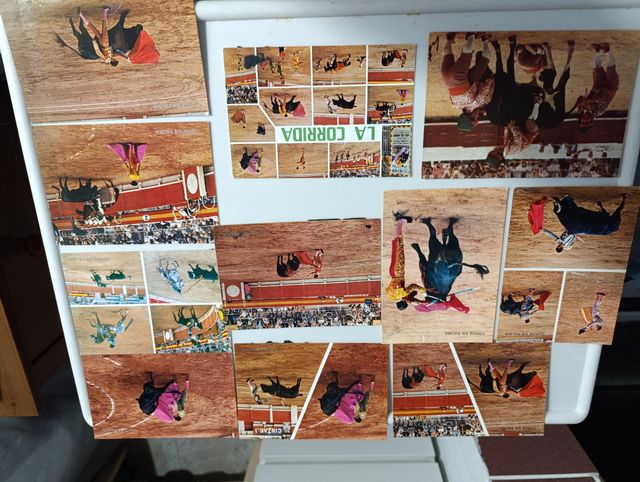 Enciclopedia e cartoline della corrida