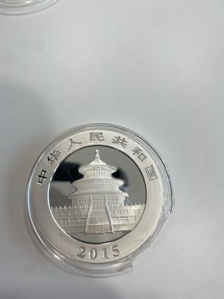 Moneda Plata Panda 2015