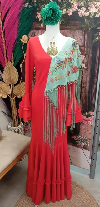 Vestido Flamenca Rojo, TALLA 44/46. ULTIMA UNIDAD.