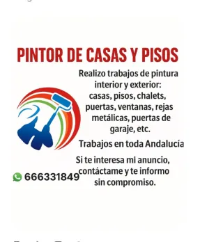 Pintor de casas profesional en toda Andalucia 