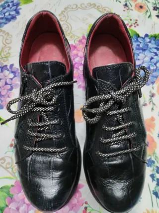 Zapatos negros plataforma mujer