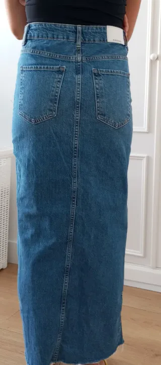 Falda vaquera larga azul