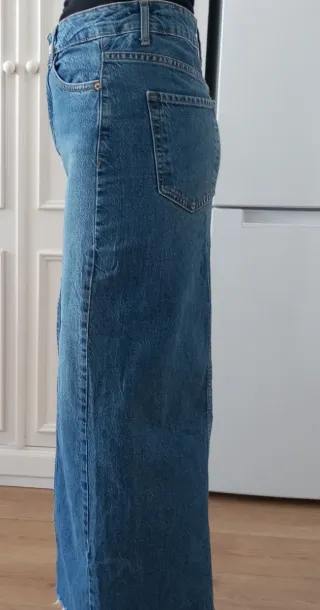 Falda vaquera larga azul