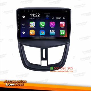 NAVEGADOR PEUGEOT 207 2 DIN 9" HD GPS ANDROID 11.