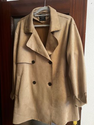 Chaqueta antelina mujer beige talla L