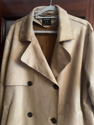 Chaqueta antelina mujer beige talla L