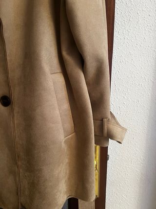 Chaqueta antelina mujer beige talla L