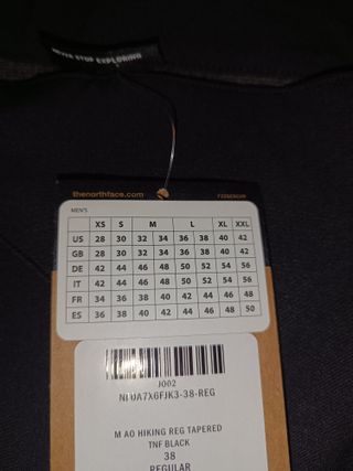 pantalon the north face talla 38-xl de hombre