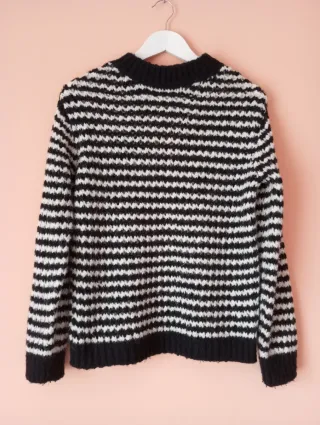 Jersey Massimo Dutti rayas blanco y negro