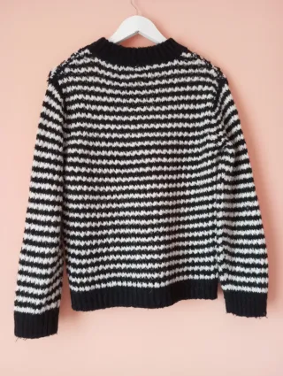 Jersey Massimo Dutti rayas blanco y negro