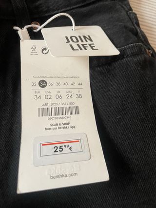 Pantalón vaquero Bershka 90s Wide negro