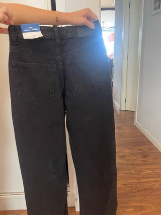 Pantalón vaquero Bershka 90s Wide negro
