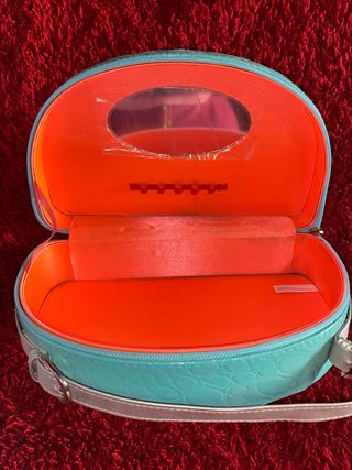 Neceser maquillaje/ bolsa de baño azul turquesa