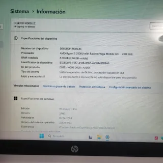 Portátil HP Blanco Ryzen 5