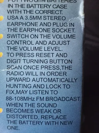 Radio Portátil de bolsillo