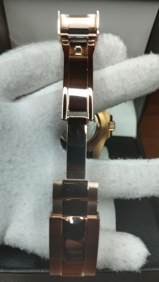Reloj Seiko Mod Yatch-Master Negro y Oro Rosa Rose