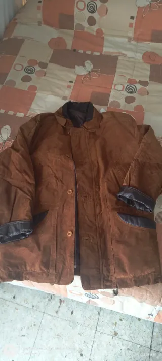 Casaca de cuero marrón Talla XL