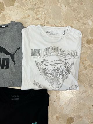 Lote 5 camisetas hombre M | Levi’s, Puma, Vans y S