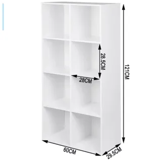 Estantería de madera 8 cubos