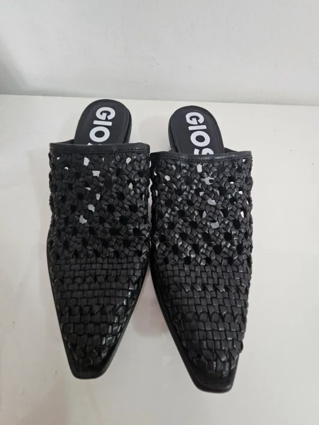Zapatos Giossepo mujer negros tejidos