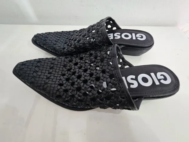 Zapatos Giossepo mujer negros tejidos