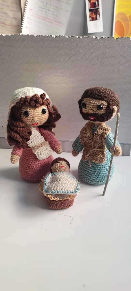 Portal Belén Crochet Madera