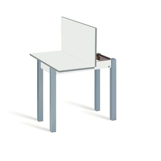 Mesa de cocina blanca y gris