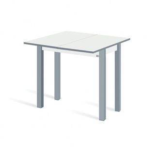 Mesa de cocina blanca y gris