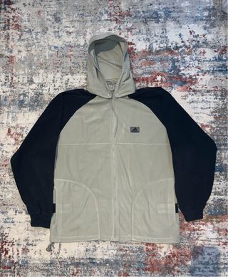 Chaqueta Adidas Vintage con capucha gris