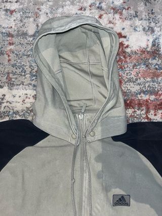 Chaqueta Adidas Vintage con capucha gris
