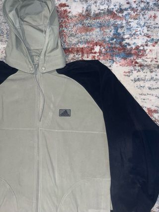 Chaqueta Adidas Vintage con capucha gris
