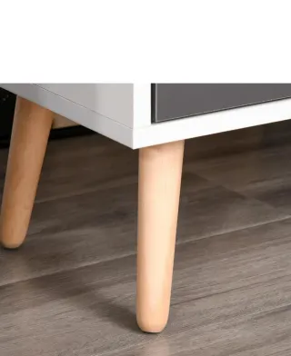 Mini Aparador Blanco y Gris.Montado NUEVO!.Recoger