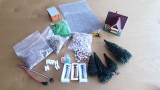 Treno H0: accessori per modellini, garage, lampioni, albero...