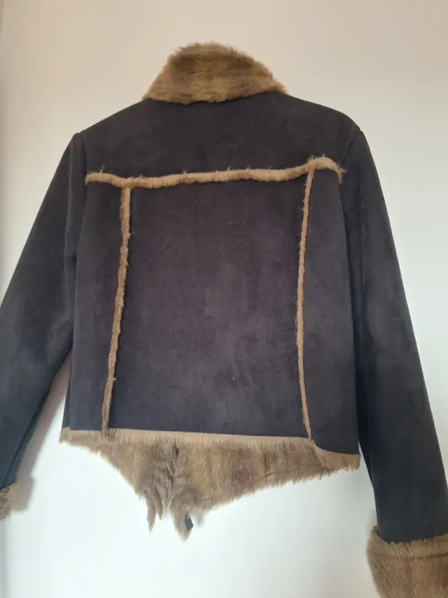 Chaqueta El Corte Inglés Negra y Marrón