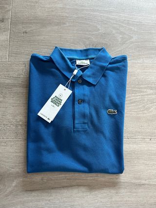 Polo Lacoste Azul Hombre Talla L